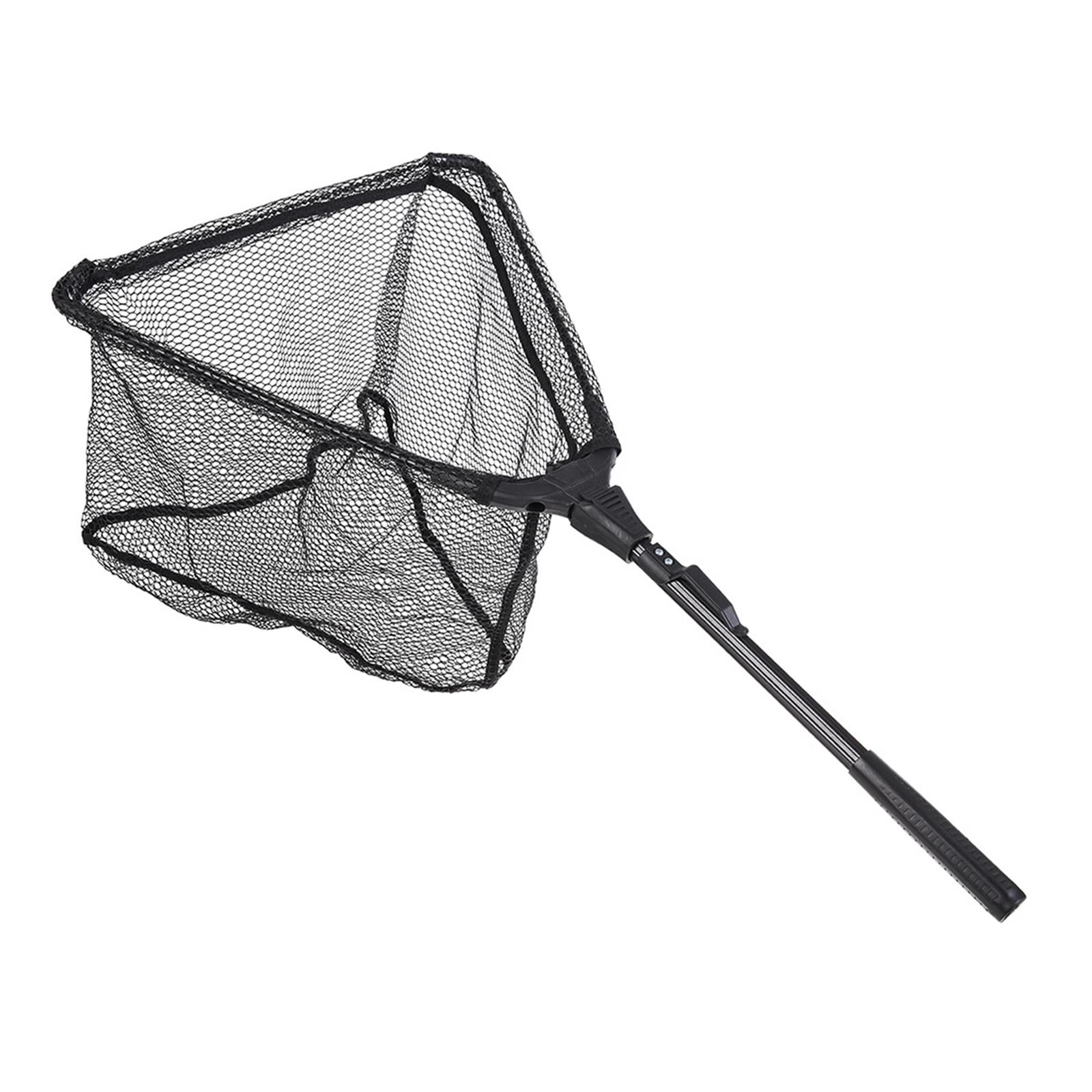 Magideal - Red De Pesca Para Peces Red De Captura De Peces Con Clip Ligero Recubierto De Goma Malla De Nylon Duradera Red De Aterrizaje De Peces Plegable Para , 16 Pulgadas