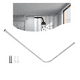 thumbnail image 1 of Barra Extensible Cortina Ducha Acero Inoxidable 100-160cm Plateado, 1 of 3