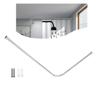 Genérico - Barra Extensible Cortina Ducha Acero Inoxidable 100-160Cm Plateado