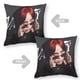thumbnail image 2 of Billie Eilish Fundas de almohada de terciopelo con tema, regalos de funda de almohada, decoración para el hogar, cojín de lanzar, regalo de cumpleaños para fans y parejas. 60cm x 60cm., 2 of 6