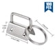 thumbnail image 2 of 100 paquete llave Fob hardware 25mm a granel, plata tono llave Fob pulsera con llavero para pulsera llavero, llave cordón, llavero haciendo suministros de hardware, 2 of 3