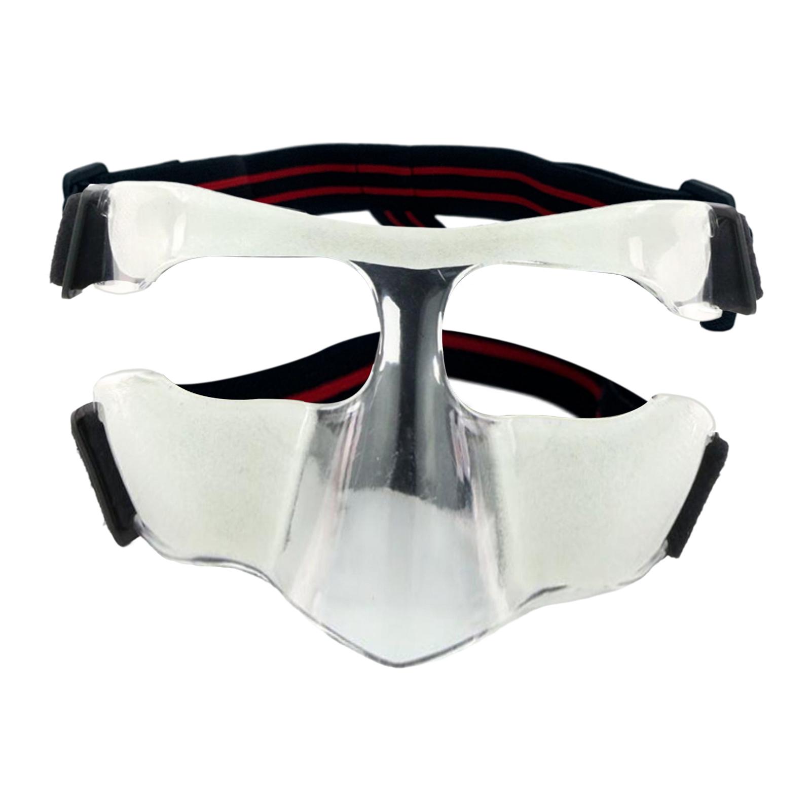 Magideal - Protección Facial Protección Facial Cubierta Nasal Protección Nasal Máscara De Softball Protector Facial Acolchado Transparente Para Hombres Mujeres 14 Cm X 9 Cm La Mitad