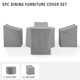 thumbnail image 4 of Juego de Fundas para Muebles de Patio Crosley Furniture Impermeables Gris, 4 of 8