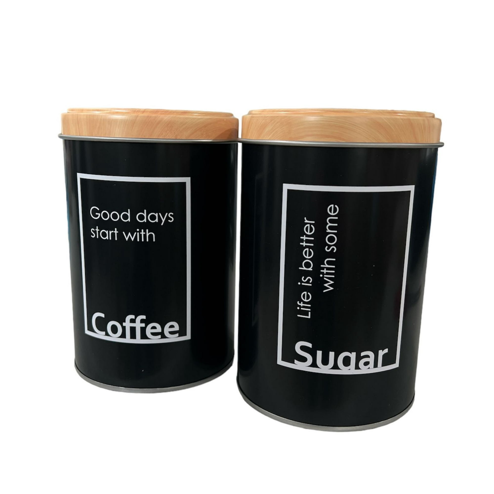 Oem - Pack 2 Envases Contenedores Frascos Cocina Azucar Y Cafe