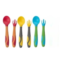 Genérico - Set 5 Cuchara Cubierto Silicona Alimentacion Bebes Lau