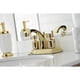 thumbnail image 4 of Grifo Kingston Brass Paris de 4 pulgadas, montaje central, bronce aceitado, 4 of 4