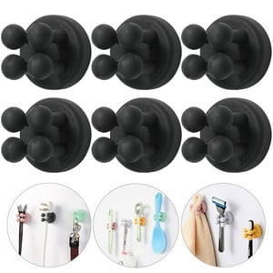 Zezhou - Soporte Para Cepillos De Dientes Ibetterlife Para Pared De Ducha, Silicona, Negro