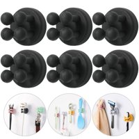 Zezhou - Soporte Para Cepillos De Dientes Ibetterlife Para Pared De Ducha, Silicona, Negro