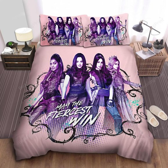 Descendants Quilt Duvet Cover Set Double Soft Doona Cover Comforter Cover3-Piece Bedding Set