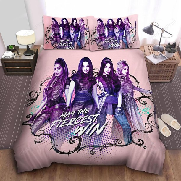 Descendants Quilt Duvet Cover Set Double Soft Doona Cover Comforter Cover3-Piece Bedding Set