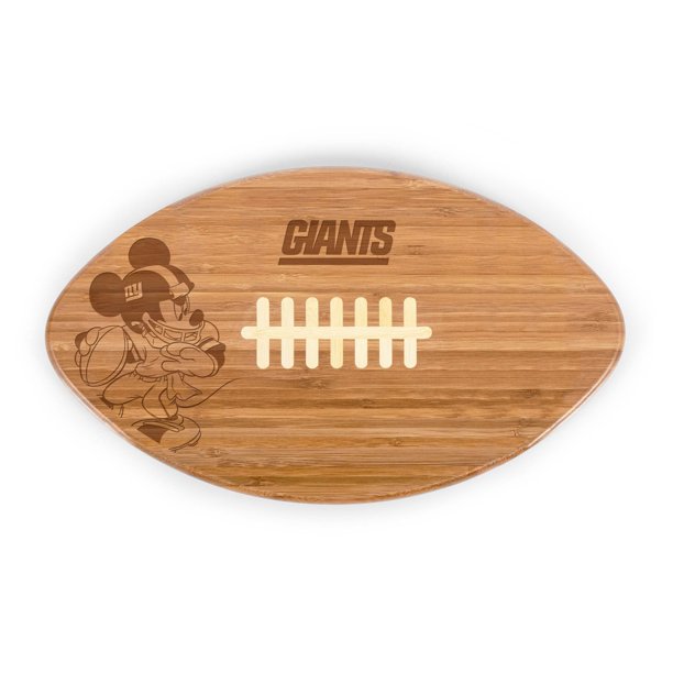 Tabla de cortar y bandeja PICNIC TIME 38 cm Giants Mickey de bambú con forma de balón de fútbol americano