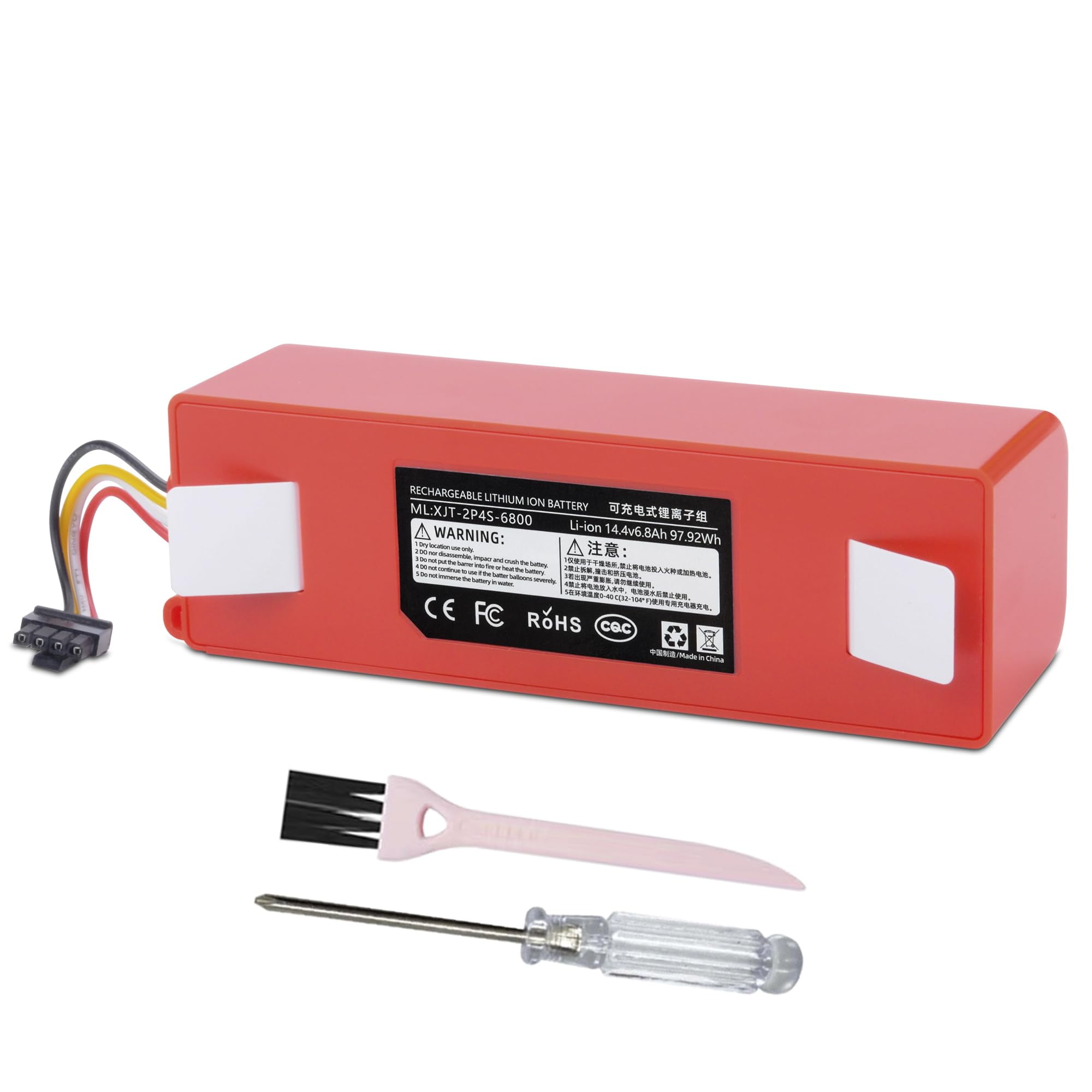 Batería De Repuesto Dgftb 6800mah 14.8v Para Xiaomi Roborock