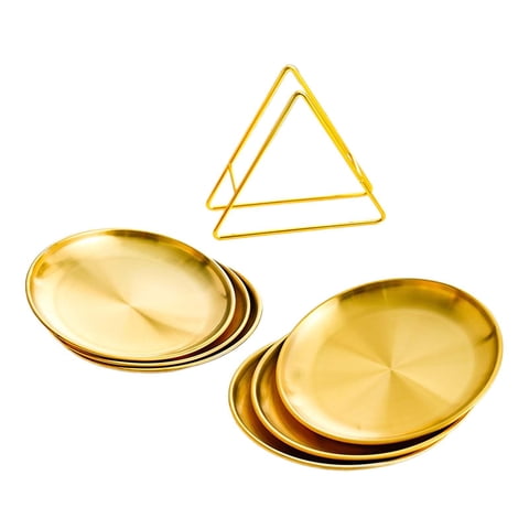 Magideal - Plato De Cena De 6 Piezas, Plato De Servicio Para Acampar Con Soporte, Utensilios De Cocina, Plato De Ensalada, Plato De Aperitivo Y Postre Para Queso