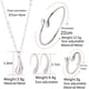 thumbnail image 2 of Juego de 4 joyas de plata de ley 925 para mujeres y niñas, con colgante de lágrima, collar, pendientes, pulsera y anillo, ideal para fiestas, reuniones, citas, bodas, regalos de cumpleaños diarios., 2 of 7
