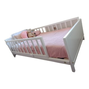 Mpa Decohogar - Cama Infantil Clasica Con Baranda Removible - 1 Plaza