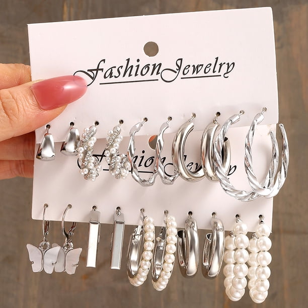 10 Pairs of Stunning Butterfly Geometric Earrings - Perfect for Your Necklace!