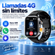 thumbnail image 4 of Reloj Inteligente Android 10 4G LTE con SIM Nano, Pantalla AMOLED 2.06", GPS, WiFi, Bluetooth, hasta 8GB RAM 128GB ROM y Batería 1000mAh, 4 of 11