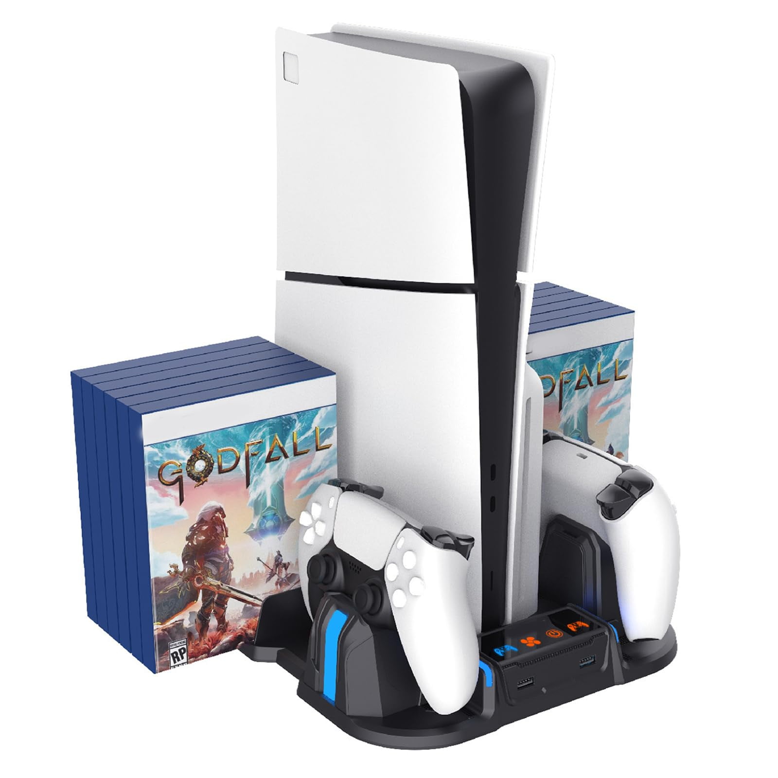 Estación De Enfriamiento Y Carga Aaronmei Para Ps5 Slim Negro