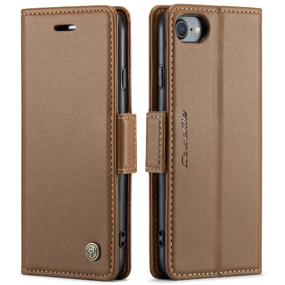Case Me - Caseme Tipo Cartera Iphone 7/8 Con Cierre Magnético, Rfid, Tarjetero, Soporte, Carga Inalámbrica