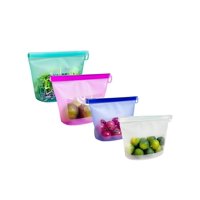 Set De 4 Bolsas Reutilizables De Silicona Para Almacenamiento De Alimentos Culiding