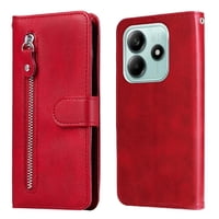 Gangxun - Funda Con Cremallera Para Xiaomi Redmi Note 14 5G, Carcasa Cartera De Cuero Pu Con Soporte Y Tarjetero