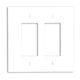 thumbnail image 1 of Placa de pared Leviton 88602 de 2 elementos para decoración y dispositivo GFCI, color blanco, 1 of 1