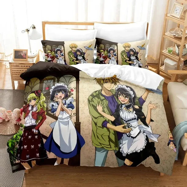 Kaichou wa Maid-sama Bedding Set Duvet Cover Bed Set Quilt Cover Pillowcase Comforter Boys Adult Home Textile Bed Sheets