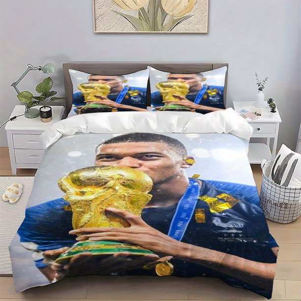 3pcs K-MBP Kiss Hercules Cup Themed Printed Bedding Set Made of 100% Polyester