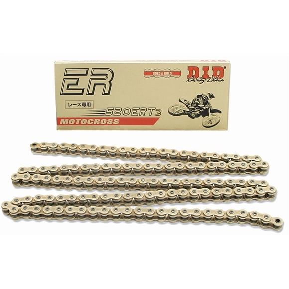Cadena de rodillos DID 520ERT3-150 dorada de 150 eslabones