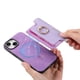 thumbnail image 5 of Funda Magnética Para Iphone 14 Con Billetera Y Anillo Protector Resistente Morado, 5 of 6