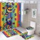 thumbnail image 1 of Osos bailarines-theme 4-Piece Shower Curtain Set with Rugs, Waterproof Bathroom Decor Set Includes Bath Mat, U-Shaped Rug, Toilet Lid Cover and Curtain with Hooks, 1 of 6