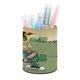 thumbnail image 1 of Nombre en Código Kids Next Door-theme Cylinder Pen Holder Pencil Organizer with Flannel Lining PVC Leather Material Cardboard Base for study work 10*8CM, 1 of 6