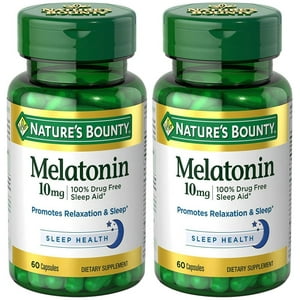 Suplemento De Melatonina Nature'S Bounty, 10 Mg, 60 Tabletas X 2