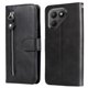 thumbnail image 1 of Funda tipo cartera para Tecno Pova 7 con bolsillo con cremallera y ranuras para tarjetas – Función de soporte Negro, 1 of 5