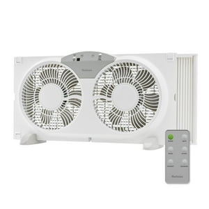 Ventilador De Ventana Holmes 9 Twin, Digital, Reversible, 3 Velocidades, Blanco
