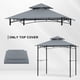 thumbnail image 2 of Toldo para barbacoa ABCCANOPY, 153 x 75 cm, doble nivel, gris, 2 of 9