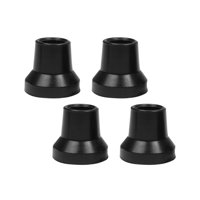 Magideal - 4 Puntas De Muleta, Resistente, Accesorios Anchos De Goma De Alto Rendimiento, Tapa De Pie De Muleta, Puntas De Bastón Para Personas Mayores, Bastones Agujero Negro De 14 Mm