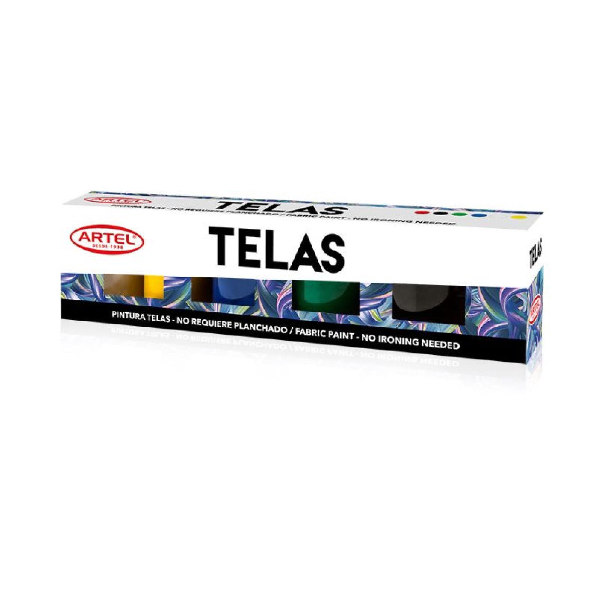 Pinturas Para Telas, Estuche 6 Colores 1 Un Artel