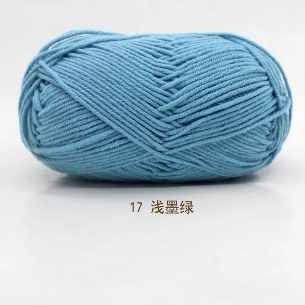 Xiao Hua Hilo para ganchillo, 2 rollos, hilo de algodón para tejer a ganchillo, ideal para bufandas, suéteres, guantes, perfecto para proyectos de manualidades y regalos, azul