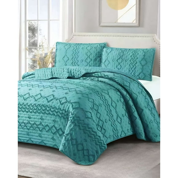 Cobertor Colcha Quilt Tufting De Lujo Suave 2 Plazas