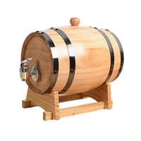 Bothyi - Barril De Madera Para Añejar Vino Con Soporte, Para Hacer Brandy, Para Fiestas, Pubs, 1 L, 18 X 12,7 X 15 Cm