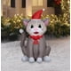 thumbnail image 2 of Gato atigrado navideño inflable 89 cm con LED, 2 of 4