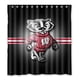 thumbnail image 1 of Cortina de ducha de los Wisconsin Badgers, juego de cortinas de baño con ganchos, tamaño 66 x 72 pulgadas, 1 of 3