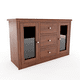 thumbnail image 3 of Buffet Berlin Madera Nogal Vidrio, 3 of 3