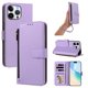 thumbnail image 1 of Funda con Billetera para [iPhone 16 Pro Max] con Bolsillo Zipper y Tarjetero Morado claro, 1 of 6
