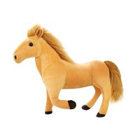 Bothyi - Animales De Peluche Caballo Peluche De Peluche Para El Dormitorio Sala De Estar Decoración Marrón Claro