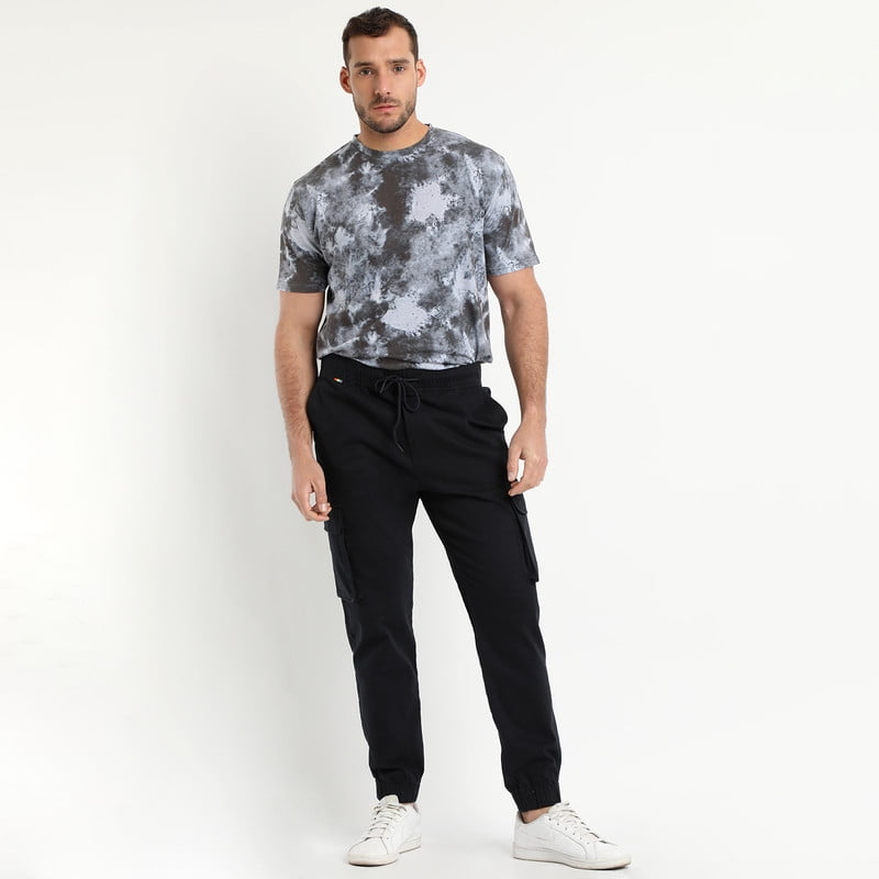 Pantalón jogger fruncido Rylan en gris beluga