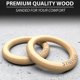 thumbnail image 3 of Anillos de gimnasia Synergee Wood Olympic 1 Grip con correas, 3 of 7