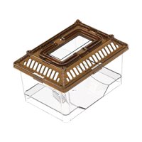 Ioensy - Tanque Pequeño Para Tortugas Tanque Pequeño Para Peces Con Asa Y Tapa Para Cangrejos Ermitaños