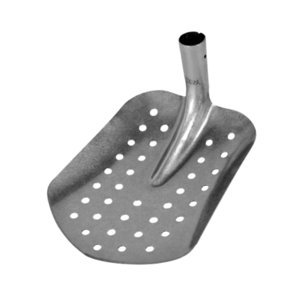 Ioensy - Pala De Tamizado De Metal, Herramienta De Limpieza De Alcantarillado Resistente Para Acampar Al Aire Libre En El Patio Trasero, 29,5X22,3X11,5 Cm, Pala Puntiaguda